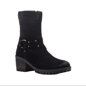 Vintage foundry Sienna Black Suede Leather Ankle Western Boots  Size 9‎ NWT